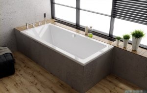 Riho Lusso wanna prostokątna 190x80cm nogi+syfon Viega B015001005/207093/495121