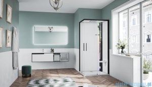 Novellini Glax 1 2.0 kabina z sauna parową 90x90 czarna G21A90T5-1HH