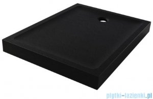 New Trendy Mild Stone Brodzik akrylowy prostokątny 80x100x11,5 cm czarny B-0570