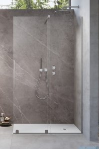 Radaway Furo SL Brushed Nickel kabina Walk-in 110x200cm prawa szczotkowany nikiel 10306588-91-01R/10110544-01-01