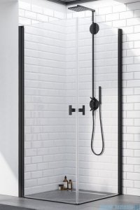 Radaway Nes 8 Black Kdd I kabina 100x80cm czarny mat/szkło przejrzyste 10071100-54-01L/10071080-54-01R