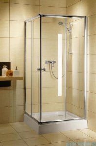 Radaway Classic C Kabina prysznicowa kwadratowa z drzwiami przesuwnymi 90x90 szkło fabric 30050-01-06
