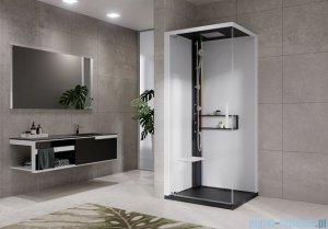 Novellini Glax 2 2.0 kabina z hydromasażem hydro plus 90x90 lewa czarna G22GF99SM1L-1HU