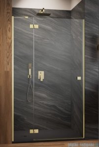 Radaway Essenza Brushed Gold Dwj drzwi wnękowe 100cm lewe szczotkowane złoto/szkło przejrzyste 1385014-99-01L