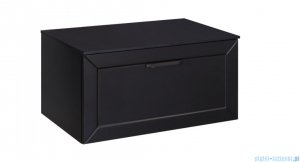 Besco Dexa szafka podumywalkowa 60x50x40cm czarna, uchwyt czarny SUD-654-CC