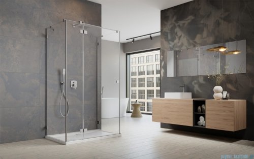 Radaway Essenza Pro Brushed Nickel Kdj+S kabina 90x80x90cm lewa szczotkowany nikiel 10097380-91-01L/10098090-01-01/10098090-01-01