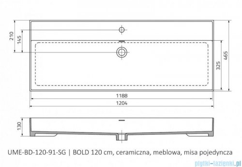 Oristo Skagen szafka z umywalką wisząca 119x50x45 biały mat OR49-SD1S-120-2/UME-BD-120-91-C