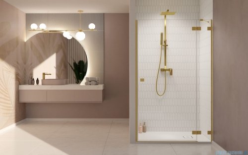 Radaway Essenza Pro Brushed Gold Dwj drzwi wnękowe 120cm prawe szczotkowane złoto 10099120-99-01R 