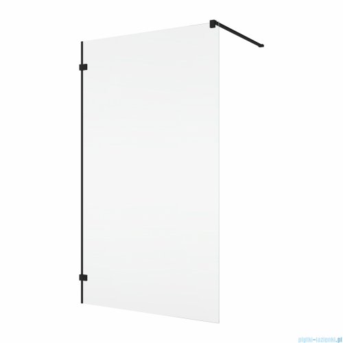Ronal ANNEA ANTW1 Black Line Ścianka wolnostojąca Walk-in 100x200 cm z uchwytem kątowym czarny mat ANTW110000607