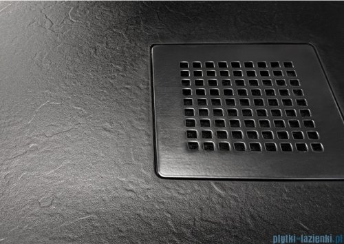 New Trendy Mori brodzik konglomeratowy półokrągły 90x90x3 cm czarny B-0474