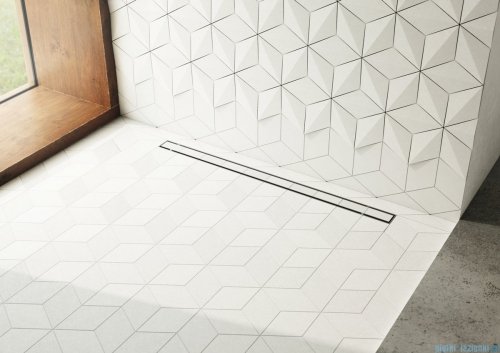 Schedpol Slim Lux odpływ liniowy z maskownicą Plate Slim do zabudowania płytkami 90x3,5x9,5cm OLP90/SLX