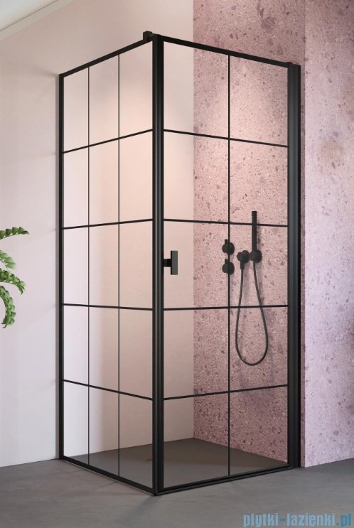 Radaway Nes Black Kdj I Factory kabina 90x80cm prawa industrialny, loft
