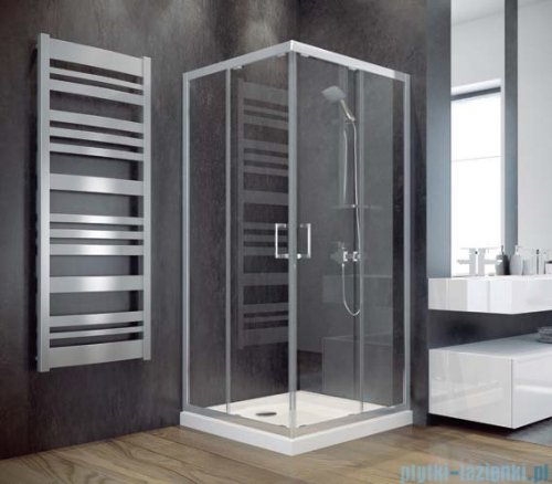 Besco Modern kabina kwadratowa 90x90x185cm mrożone