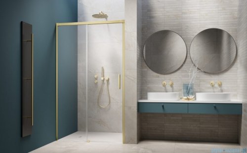 Radaway Idea 6 DWJ Brushed Light Gold drzwi wnękowe 110cm prawe szczotkowane jasne złoto 387015-98-01R