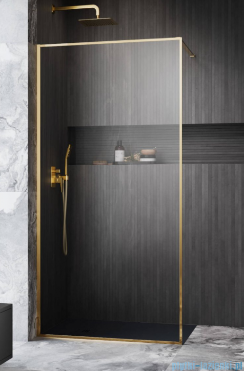 Radaway Modo F II Gold kabina Walk-in 105x201cm Złoty połysk szkło przejrzyste 10409105-09-01
