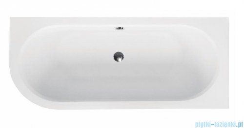 Besco Avita 180x80 wanna asymetryczna prawa + obudowa czarny mat + syfon czarny #WAV-180-NP/OAV-180-NSC/19977