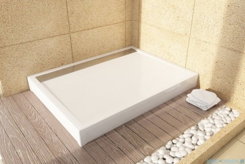 SanSwiss WIA Brodzik konglomeratowy prostokątny 80x120cm biały WIA801200404