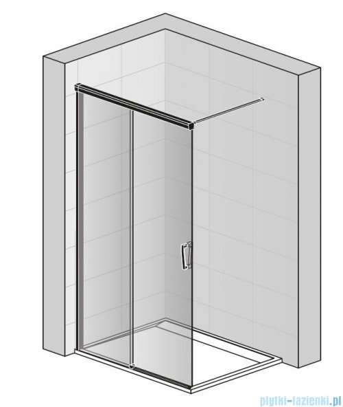 SanSwiss Cadura Gold Line kabina Walk in 160cm lewa ze ścianką przesuwną CAW2G1601207