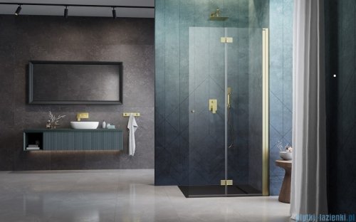 Radaway Nes KDD B Brushed Gold kabina walk in 100cm prawa szczotkowane złoto 10024100-99-01R