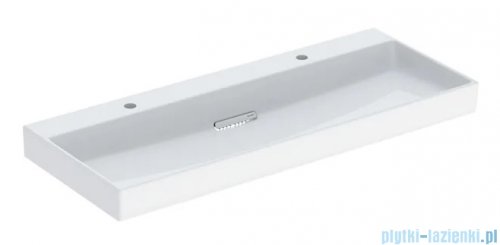 Geberit One CleanDrain Umywalka prostokątna dwa otwory na baterię 120x48cm KeraTect 505.049.00.1
