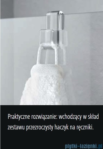 Kermi Nica Ściana boczna lewa, szkło przezroczyste, profile srebrne 80cm NITWL08020VPK