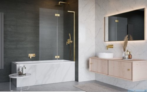 Radaway Essenza 8 SL Gold PND II parawan nawannowy 100cm prawy złoty połysk/przejrzyste 10500100-09-01R