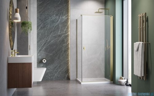 Radaway Nes Kdj I Brushed Gold kabina 100x70cm prawa szczotkowane złoto 10022100-99-01R/10039070-01-01