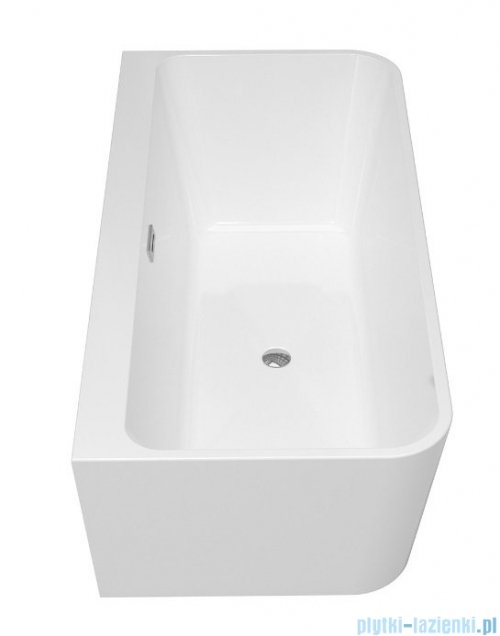 Besco Varya 150x75cm wanna wolnostojąca przyścienna + syfon klik-klak biały #WAS-150-VRB