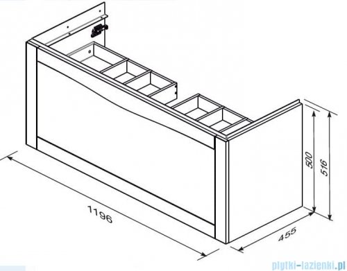 Oristo Skagen szafka z umywalką wisząca 119x50x45 piaskowy mat OR49-SD1S-120-10/UME-BD-120-91-C