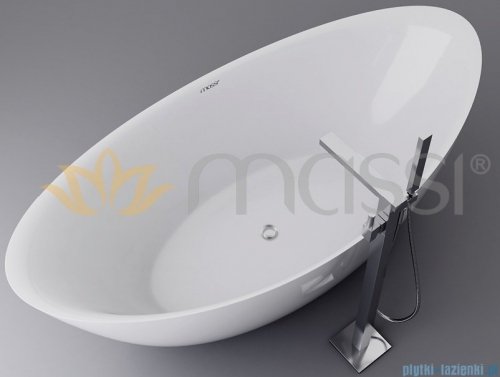 Massi Modern wanna wolnostojąca 180x87cm biała + syfon MSWA-6807