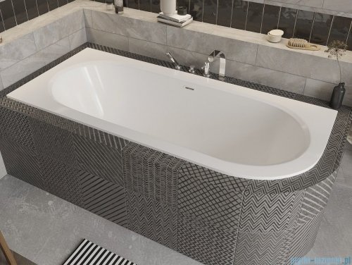Besco Avita Slim + 150x75cm wanna asymetryczna lewa + syfon #WAV-150-SL+