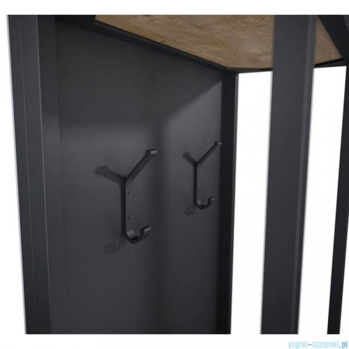 Elita Indus Lustro z ramą stojące w stylu Loft 50x190x25cm black 168366