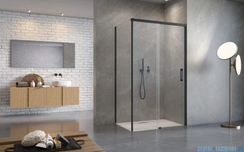 Radaway Idea Black Kds kabina prysznicowa 110x110 prawa czarny mat/szkło przejrzyste 10115110-54-01R/10117110-01-01