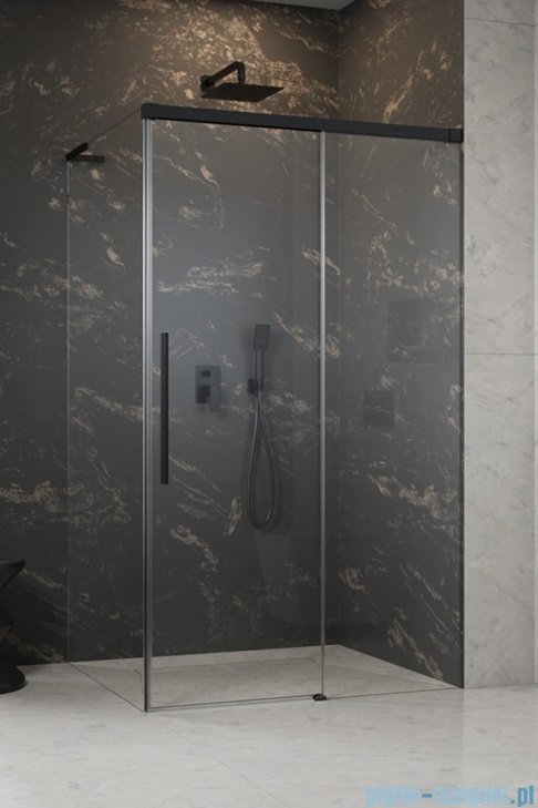 Radaway Idea 8 QL Black Kdj kabina 100x80cm prawa czarny mat/szkło przejrzyste 10550517-54-01R/10350453-01-01/10360080-01-01L