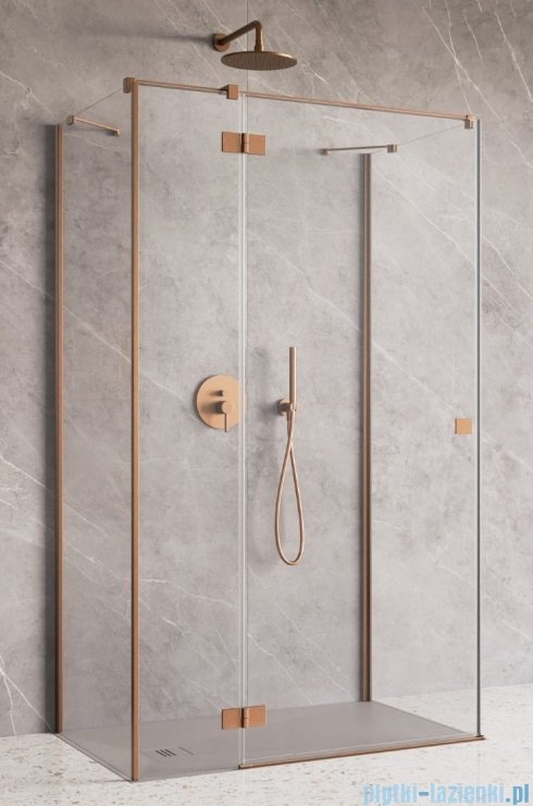 Radaway Essenza Brushed Copper Kdj+S kabina 100x90x100cm lewa szczotkowana miedź 1384052-01-01/1385020-93-01L/1384052-01-01