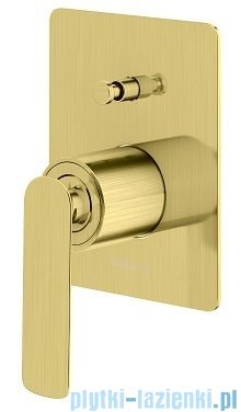 Kohlman Experience Brushed Gold zestaw prysznicowy z deszczownicą 30 cm złoto szczotkowane QW210EGDBR30