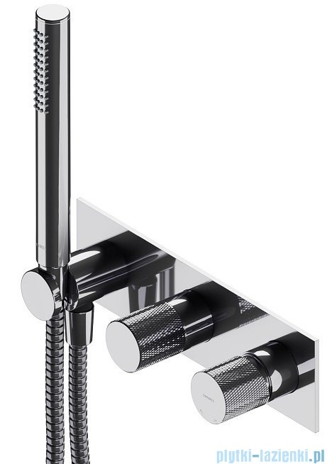 Omnires Contour bateria prysznicowo-wannowa podtynkowa z rączką prysznicową chrom CT8035/1CR