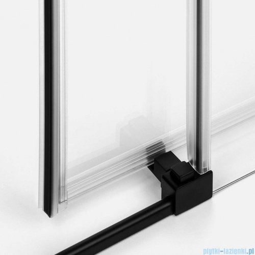 New Trendy Prime Black drzwi wnękowe podwójne 150x200 cm przejrzyste D-0342A
