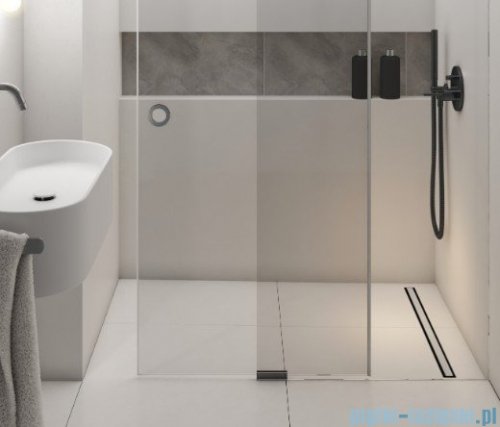 Schedpol Schedline Slight Line Black odpływ liniowy z maskownicą 90x3,5cm SOLBPL-90035