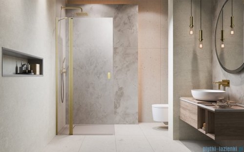 Radaway Nes KDD II Brushed Gold kabina walk in 80cm lewa szczotkowane złoto 10031080-99-01L