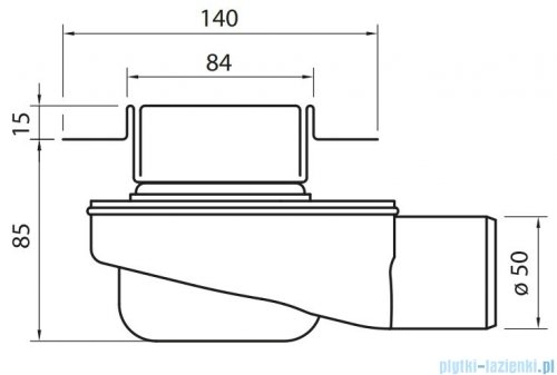 Wiper New Premium Sirocco Odpływ liniowy z kołnierzem 50 cm syfon drop 35 szlif 500.0101.02.050