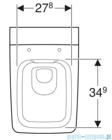 Geberit Xeno2 Miska wisząca, lejowa Rimfree 500.500.01.1