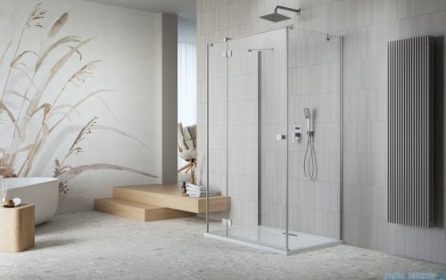 Radaway Essenza Brushed Nickel Kdj+S kabina 75x80x75cm lewa szczotkowany nikiel 1384049-01-01/1385021-91-01L/1384049-01-01