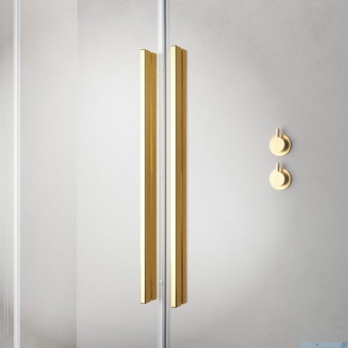 Radaway Furo Gold SL kabina Walk-in 80x200cm lewa złoty połysk/szkło przejrzyste 10306438-09-01L/10110394-01-01