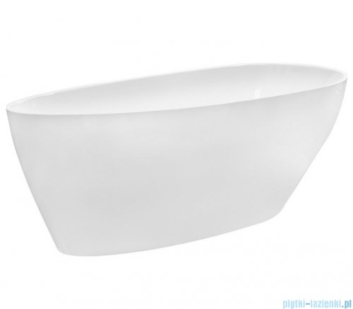 Besco Goya XS 142x62cm wanna wolnostojąca konglomeratowa MATOWA + syfon klik-klak chrom #WMMB-140G