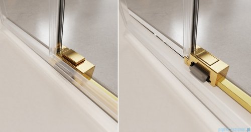 Radaway Idea Gold DWJ drzwi wnękowe 135cm lewe złoty połysk/szkło przejrzyste 387024-09-01L