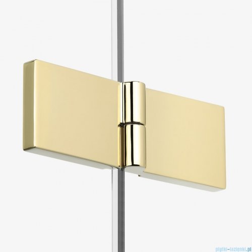 New Trendy Nesta Light Gold kabina 100x110x200 cm lewa wspornik równoległy złoty połysk/szkło przejrzyste K-4506