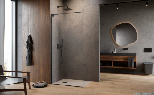 Radaway Modo F SL Brushed Gunmetal II kabina Walk-in 55x201,6cm lewa Szczotkowany Grafit szkło przejrzyste 10419055-92-01L