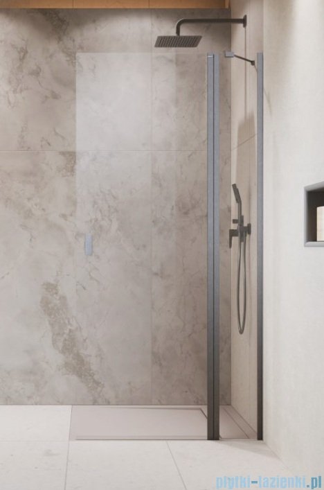 Radaway Nes KDD II Brushed Nickel kabina walk-in 80cm prawa szczotkowany nikiel szkło przejrzyste 10031080-91-01R