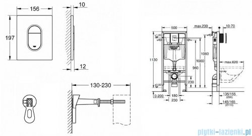 Zestaw podtynkowy Grohe Rapid SL Fresh Cosmopolitan 5w1 przycisk matowy 39449000